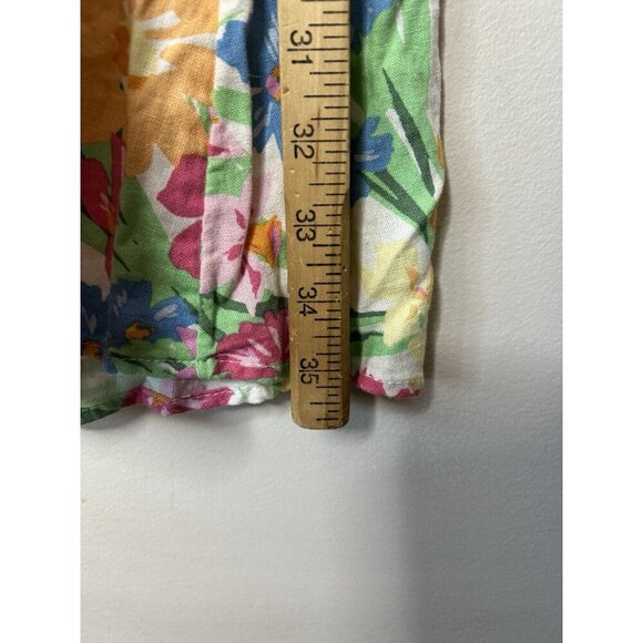 Old Navy Dress Womens Floral Linen Sundress Beach Tropical Size Large NWT - Picture 10 of 13